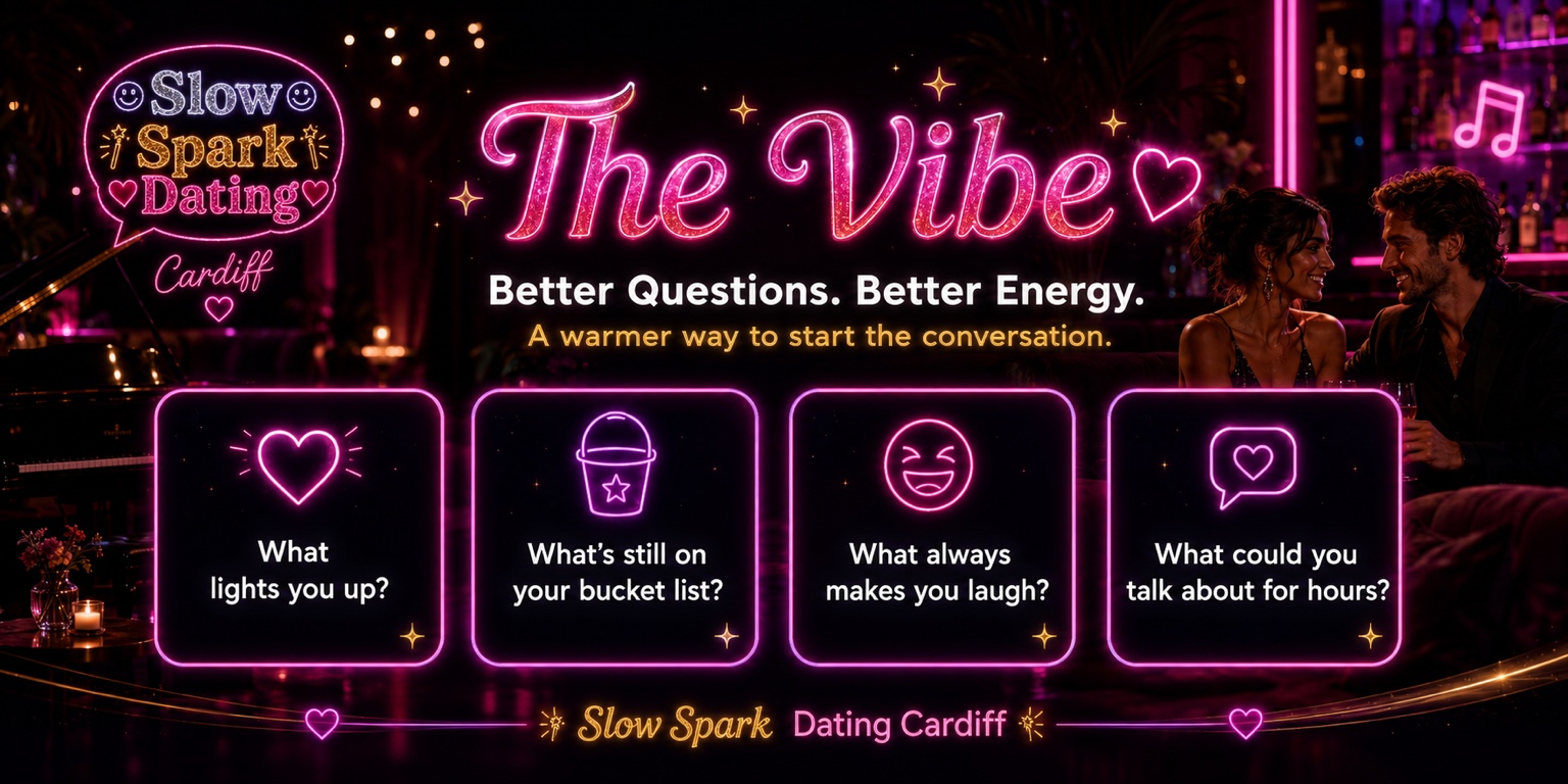 The Vibe at Slow Spark Dating with better questions and better energy